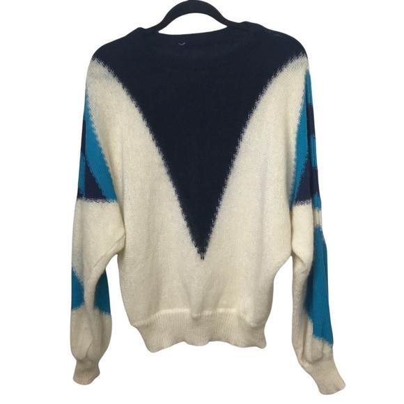 Vintage Escada Mohair Blend Geo Print Sweater - Picture 1 of 9